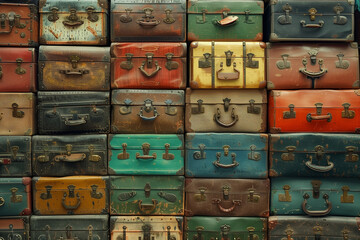 the pattern of suitcases