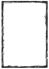 Hand-drawn frame design elements background on transparent background
