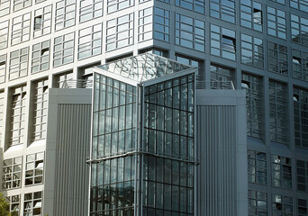 Modern Architecture. Facade Elements Of A Contemporary Glass Building