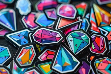 diamond stickers doodle