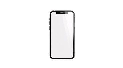 a black cell phone with a white screen