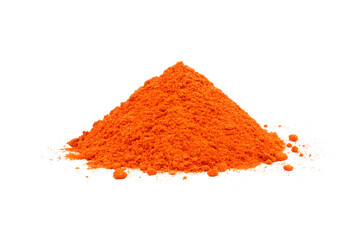 A pile of ground red chili isolated transparent