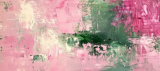 painting pink and green abstract 