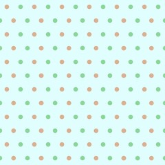Colorful Polka dots seamless pattern in vintage style on blue background for decoration, background, wallpaper
