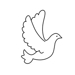 Flying dove vector illustration