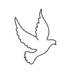 Flying dove vector illustration