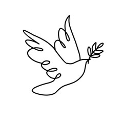 Flying dove vector illustration