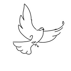 Flying dove vector illustration
