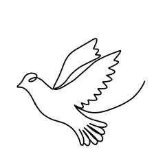 Flying dove vector illustration