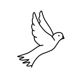 Flying dove vector illustration
