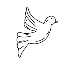 Flying dove vector illustration