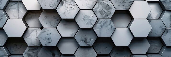 3d background with hexagons Pattern