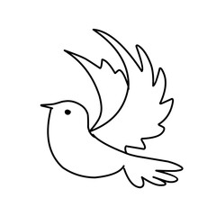 Flying dove vector illustration