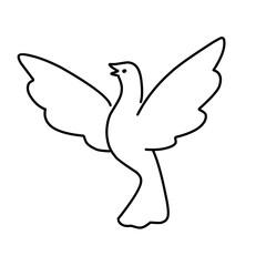 Flying dove vector illustration