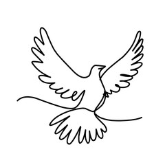Flying dove vector illustration