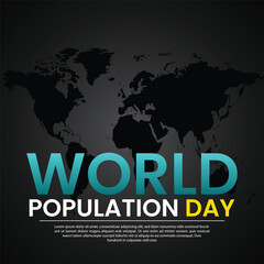 world popuation day dark vector file