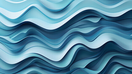 wavy background. flat modern blue wavy background. Generative AI.