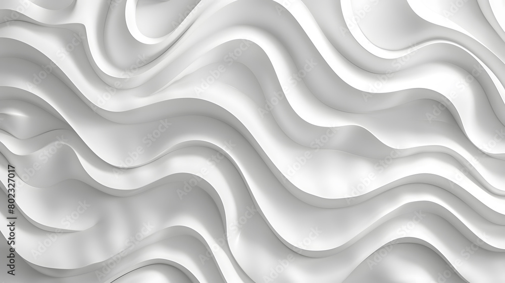 Poster white abstract wavy texture. seamless modern pattern with waves. generative ai.