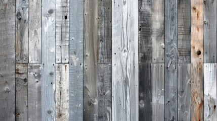 Weathered wood planks in various shades of grey create a rustic and charming textured backdrop.