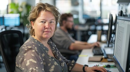 Polish Female Software Developer at Work