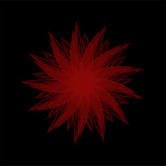 Vector black red abstract op-art art element. Optics, visual arts, artistic elements, spirals.