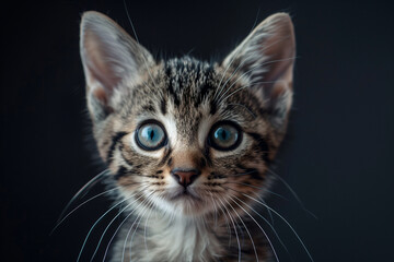 Sweet little kitten with big eyes