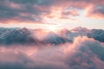 Fototapeta premium sunrise over the mountains