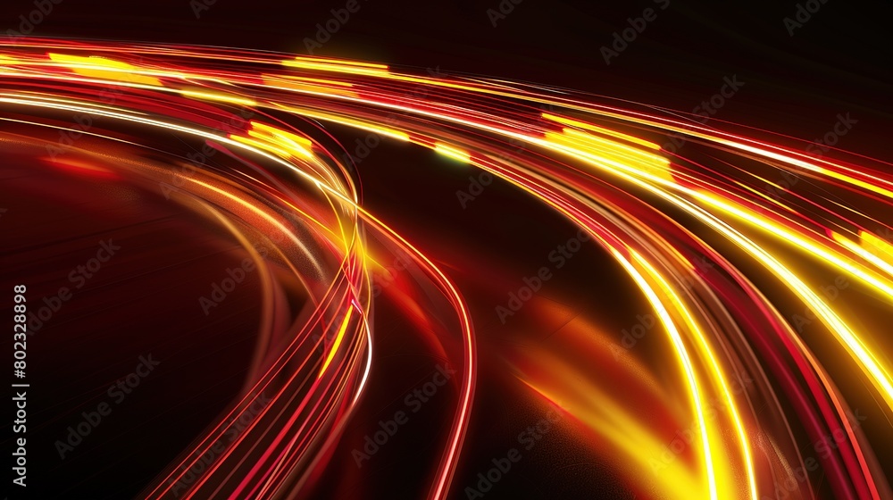 Aufkleber vibrant light trails in motion: abstract glowing lines creating dynamic energy