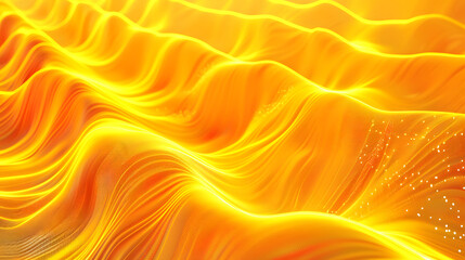 yellow orange glowing abstract gradient glowing color wave Background. Generative AI.