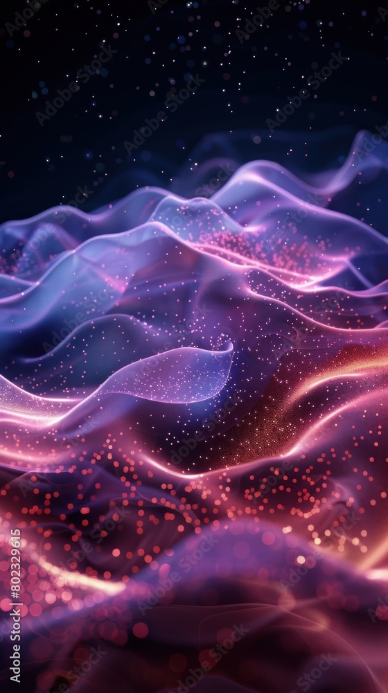 Poster abstract glowing 3d background with motion effect