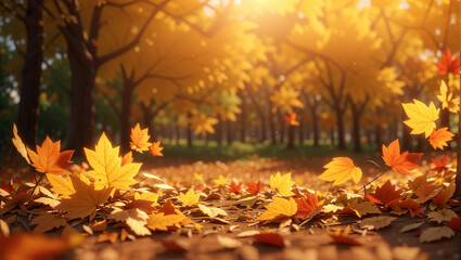 leaves are in various shades of yellow, orange, and red.
