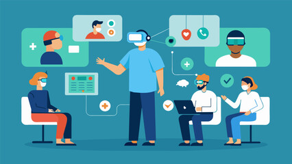 Visual representations of patients undergoing personalized ketamine treatment plans including virtual reality simulations to provide a realistic.