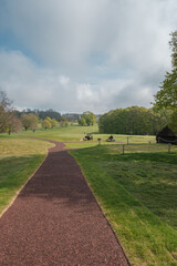 Morning walk over Cowdray golf coarse, Midhurst, West Sussex, England, UK.