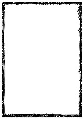 Hand-drawn frame design elements background on transparent background