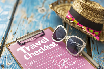 travel checklist background