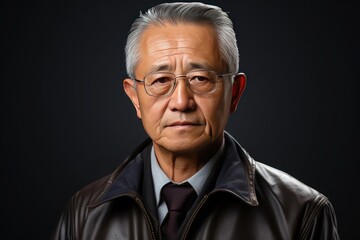 closeup of a mature japanese businessman