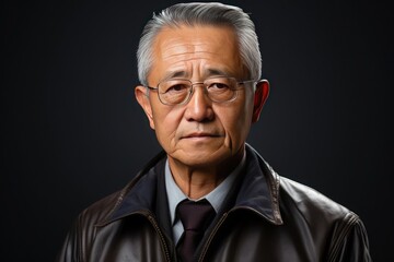 Fototapeta premium closeup of a mature japanese businessman