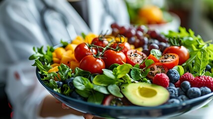 Nutrition and Diet: Imagery related to healthy eating, diet planning, and nutritional counseling. 