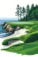 golf course by the sea