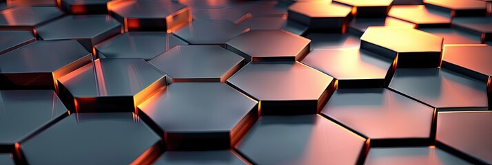 3d background with hexagons Pattern