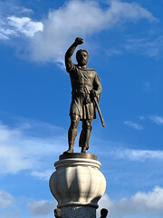 Fototapeta premium A modern statue of Alexander the Great in Skopje, North Macedonia