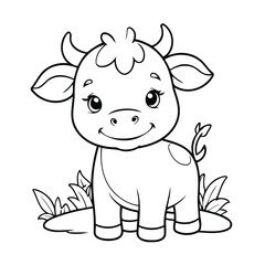 Adorable cow for children page.eps
