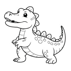 Adorable crocodile drawing for toddlers book.eps