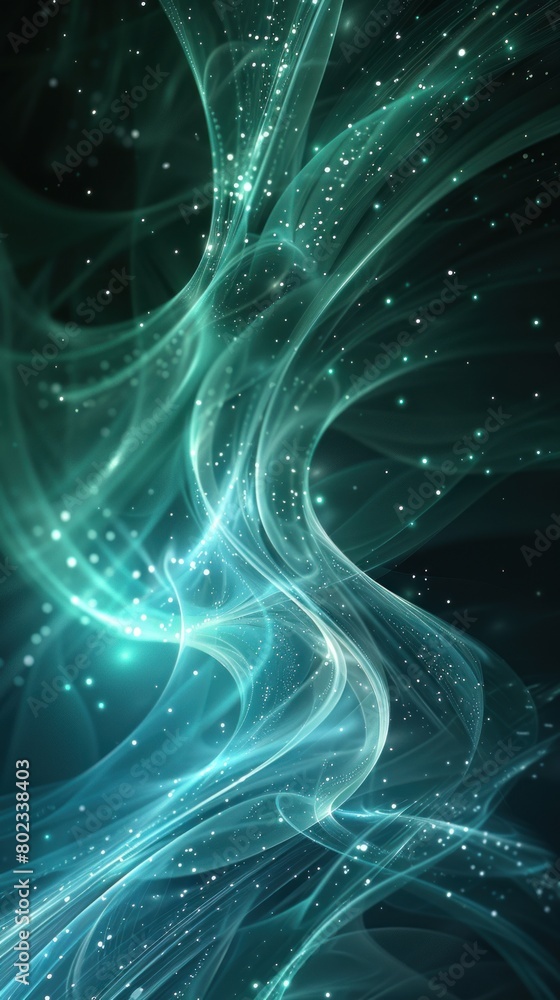 Poster abstract glowing 3d background with motion effect