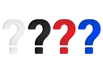 Question Mark. Question and Answer Concept. Vector Illustration. 