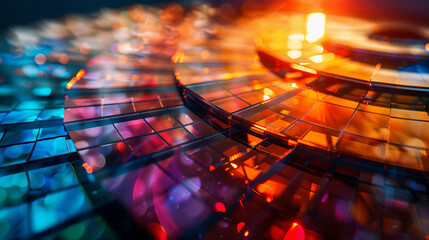 close up of colorful glass objects