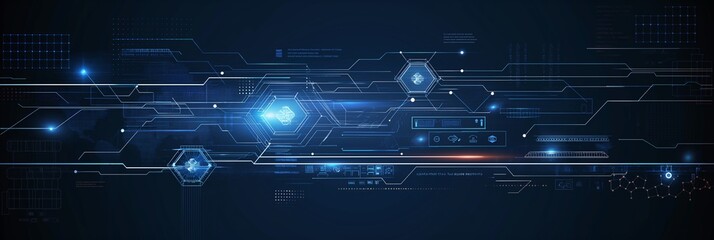 Obraz premium Advanced Futuristic Technology Interface Design