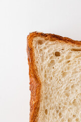 Sliced Toasted Bread Showing Crumb and Crust Detail