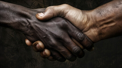 Fototapeta premium Handshake between two men