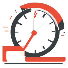 measuring time precisely, vector illustration flat 2